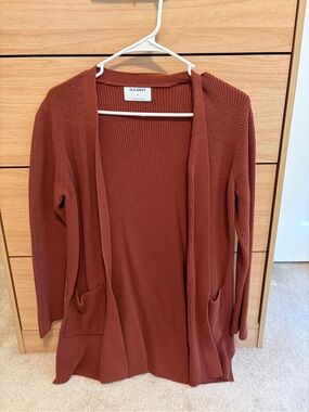 Old Navy Women's Rust Open-Front Cardigan Sweater